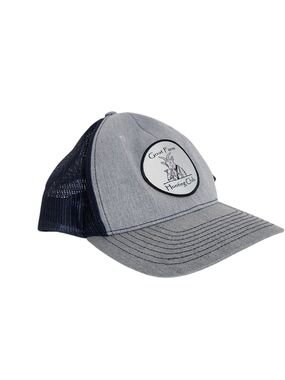 Richardson Goat Farm Hunting Club Gray and Navy Trucker Baseball Hat Adjustable